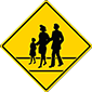 Perils for Pedestrians Logo - Pedestrian sign)