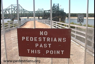 sign - No Pedestrians Past This Point .