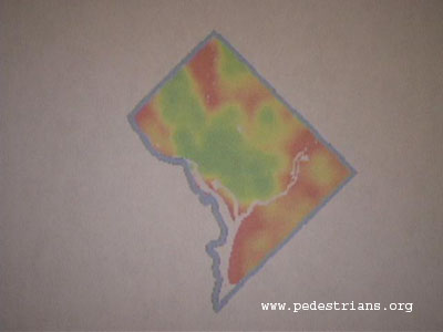 Walk Score map of DC